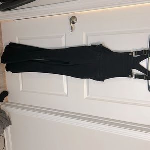 Fashion Nova flare black overall